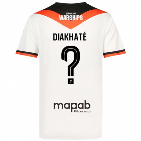 Kandiny Bambino Maglia Yanis Diakhaté #0 Bianco Kit Gara Away 2024/25 Maglietta