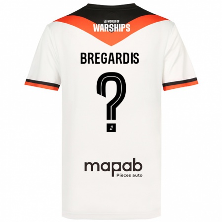 Kandiny Niño Camiseta Tom Bregardis #0 Blanco 2ª Equipación 2024/25 La Camisa