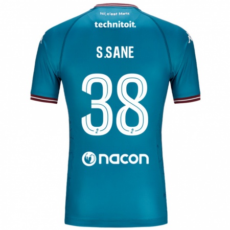 Kandiny Kinderen Sadibou Sané #38 Blauw Petrol Uitshirt Uittenue 2024/25 T-Shirt België