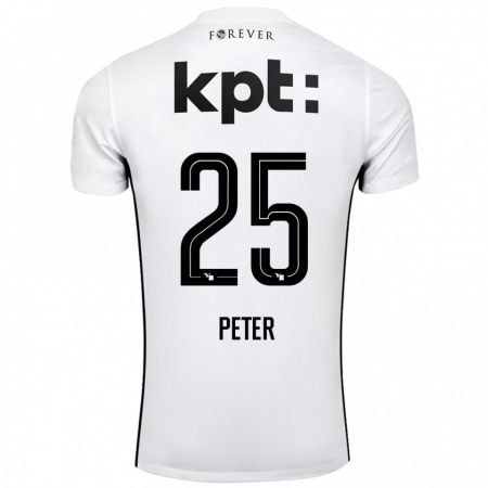 KandinyキッズLuc Peter#25白 黒アウェイシャツ2024/25ジャージーユニフォーム