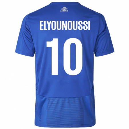 Kandiny Kinder Mohamed Elyounoussi #10 Weiß Blau Auswärtstrikot Trikot 2024/25 T-Shirt Österreich