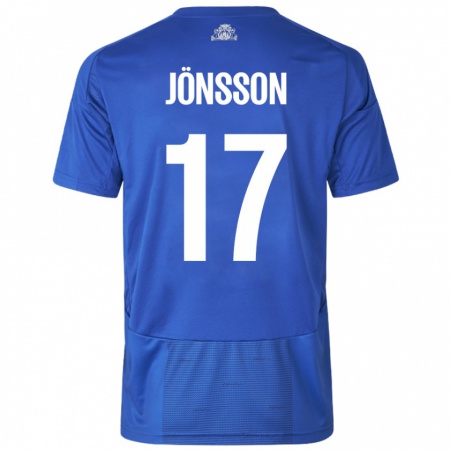 Kandiny Kinder Neo Jönsson #17 Weiß Blau Auswärtstrikot Trikot 2024/25 T-Shirt Österreich