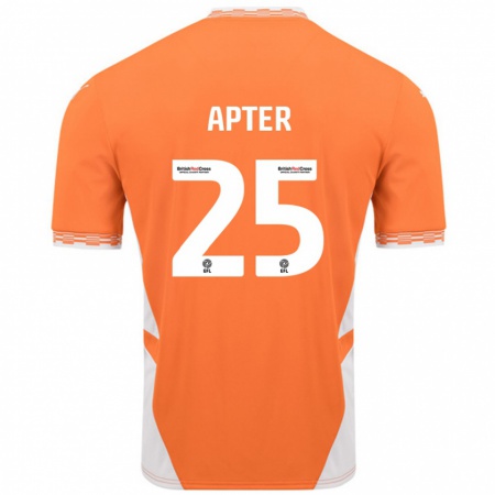 Kandiny Män Rob Apter #25 Orange Vit Hemmatröja Matchtröjor 2024/25 Tröjor T-Tröja