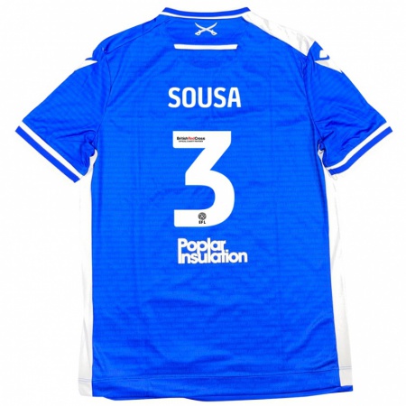 Kandiny Uomo Maglia Lino Sousa #3 Blu Bianco Kit Gara Home 2024/25 Maglietta