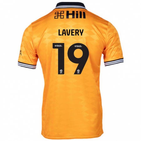 Kandiny Män Shayne Lavery #19 Orange Hemmatröja Matchtröjor 2024/25 Tröjor T-Tröja