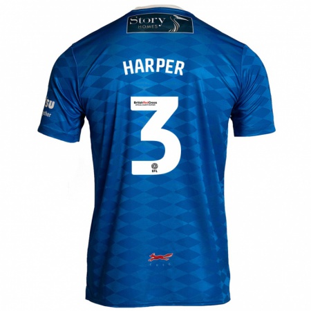 Kandiny Herren Cameron Harper #3 Blau Heimtrikot Trikot 2024/25 T-Shirt Österreich