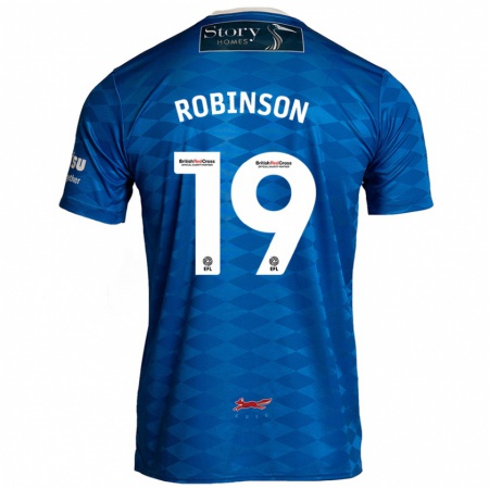 Kandiny Uomo Maglia Jack Robinson #19 Blu Kit Gara Home 2024/25 Maglietta