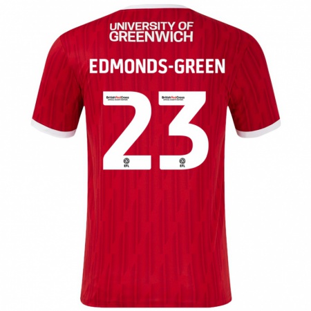 Kandiny Herren Rarmani Edmonds-Green #23 Rot Weiß Heimtrikot Trikot 2024/25 T-Shirt Österreich