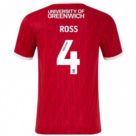 Kandiny Herren Mia Ross #4 Rot Weiß Heimtrikot Trikot 2024/25 T-Shirt Österreich