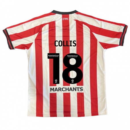 Kandiny Hombre Camiseta Maisy Collis #18 Rojo Blanco 1ª Equipación 2024/25 La Camisa