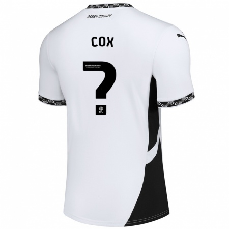 Kandiny Uomo Maglia Daniel Cox #0 Bianco Nero Kit Gara Home 2024/25 Maglietta