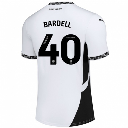 Kandiny Herren Max Bardell #40 Weiß Schwarz Heimtrikot Trikot 2024/25 T-Shirt Österreich