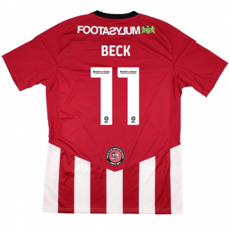 Kandiny Uomo Maglia Steph Beck #11 Rosso Bianco Kit Gara Home 2024/25 Maglietta