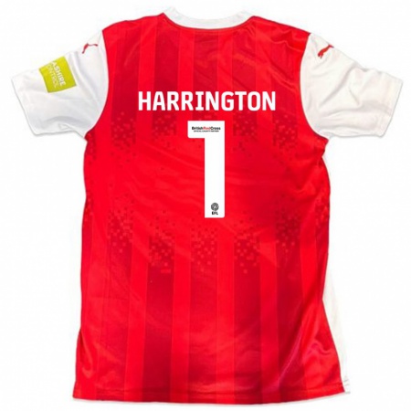 Kandiny Heren David Harrington #1 Rood Wit Thuisshirt Thuistenue 2024/25 T-Shirt België