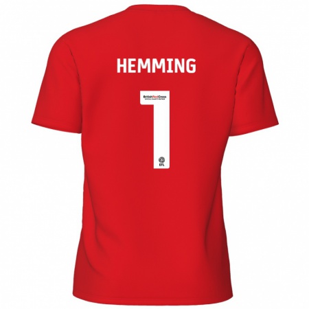 Kandiny Heren Zach Hemming #1 Rood Thuisshirt Thuistenue 2024/25 T-Shirt België