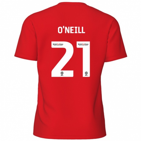 Kandiny Uomo Maglia Ollie O'neill #21 Rosso Kit Gara Home 2024/25 Maglietta