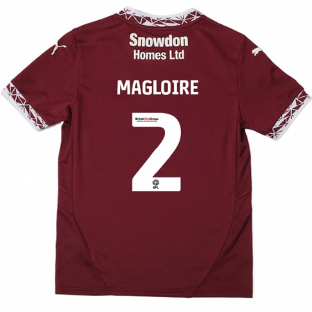 Kandiny Herren Tyler Magloire #2 Burgundrot Heimtrikot Trikot 2024/25 T-Shirt Österreich