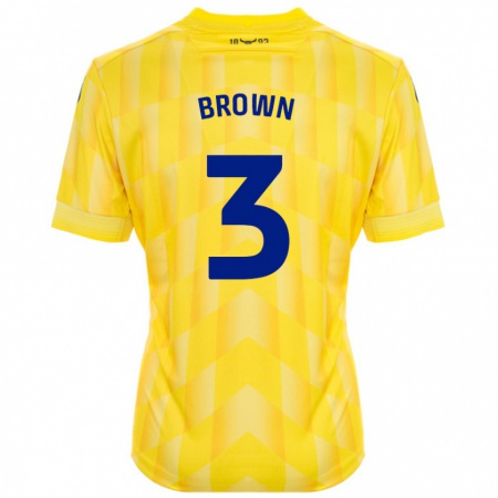 Kandiny Herren Ciaron Brown #3 Gelb Heimtrikot Trikot 2024/25 T-Shirt Österreich