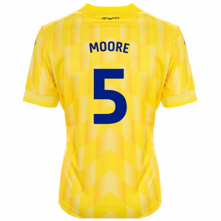 Kandiny Herren Elliott Moore #5 Gelb Heimtrikot Trikot 2024/25 T-Shirt Österreich