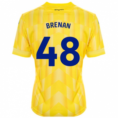 Kandiny Herren Tobias Brenan #48 Gelb Heimtrikot Trikot 2024/25 T-Shirt Österreich