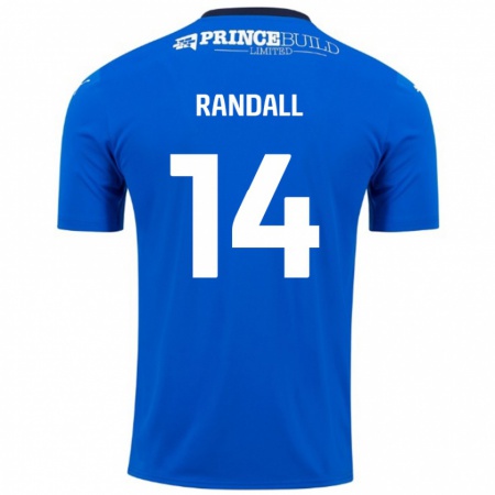 Kandiny Män Joel Randall #14 Blå Vit Hemmatröja Matchtröjor 2024/25 Tröjor T-Tröja