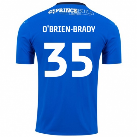 Kandiny Män Donay O'brien-Brady #35 Blå Vit Hemmatröja Matchtröjor 2024/25 Tröjor T-Tröja