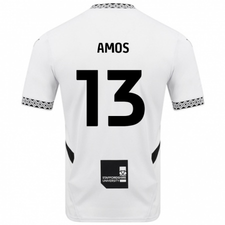 Kandiny Uomo Maglia Ben Amos #13 Bianco Kit Gara Home 2024/25 Maglietta