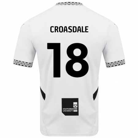 Kandiny Uomo Maglia Ryan Croasdale #18 Bianco Kit Gara Home 2024/25 Maglietta