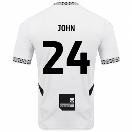 Kandiny Uomo Maglia Kyle John #24 Bianco Kit Gara Home 2024/25 Maglietta