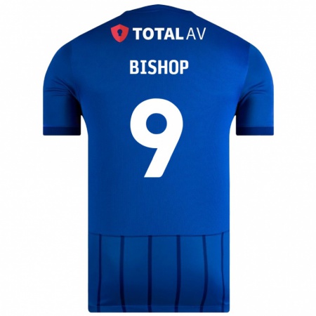 Kandiny Män Colby Bishop #9 Blå Hemmatröja Matchtröjor 2024/25 Tröjor T-Tröja