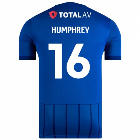 Kandiny Heren Ella Humphrey #16 Blauw Thuisshirt Thuistenue 2024/25 T-Shirt België