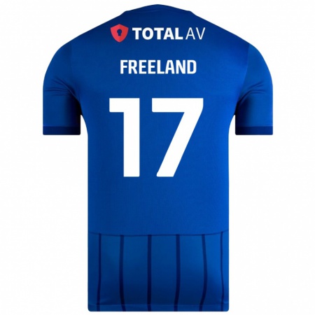 Kandiny Män Georgie Freeland #17 Blå Hemmatröja Matchtröjor 2024/25 Tröjor T-Tröja