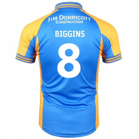 Kandiny Hombre Camiseta Harrison Biggins #8 Azul Ámbar 1ª Equipación 2024/25 La Camisa