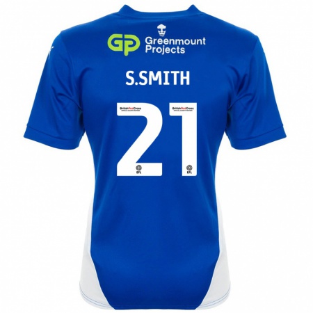 Kandiny Uomo Maglia Scott Smith #21 Blu Bianco Kit Gara Home 2024/25 Maglietta