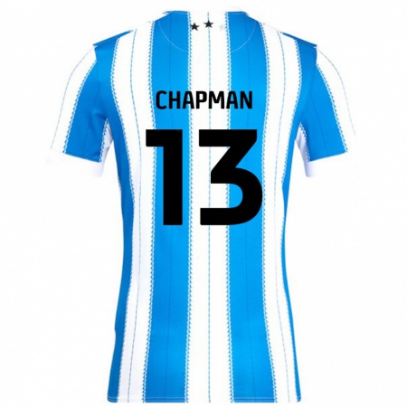 Kandiny Män Jacob Chapman #13 Blå Vit Hemmatröja Matchtröjor 2024/25 Tröjor T-Tröja