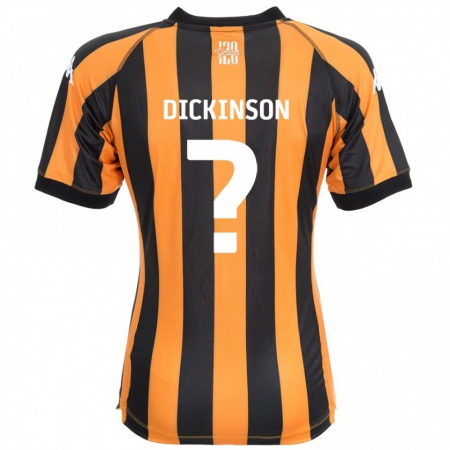 Kandiny Uomo Maglia George Dickinson #0 Nero Ambra Kit Gara Home 2024/25 Maglietta