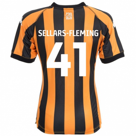 Kandiny Hombre Camiseta Tyrell Sellars-Fleming #41 Negro Ámbar 1ª Equipación 2024/25 La Camisa