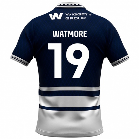 Kandiny Uomo Maglia Duncan Watmore #19 Blu Navy Bianco Kit Gara Home 2024/25 Maglietta