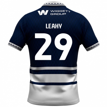 Kandiny Hombre Camiseta Tom Leahy #29 Azul Marino Blanco 1ª Equipación 2024/25 La Camisa México