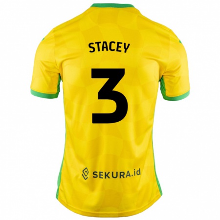 Kandiny Män Jack Stacey #3 Gul Grön Hemmatröja Matchtröjor 2024/25 Tröjor T-Tröja