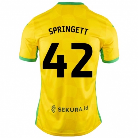 Kandiny Herren Tony Springett #42 Gelb Grün Heimtrikot Trikot 2024/25 T-Shirt Österreich