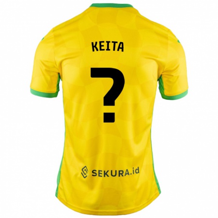 Kandiny Män Gabriel Keita #0 Gul Grön Hemmatröja Matchtröjor 2024/25 Tröjor T-Tröja