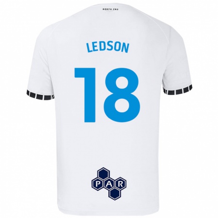 Kandiny Män Ryan Ledson #18 Vit Hemmatröja Matchtröjor 2024/25 Tröjor T-Tröja