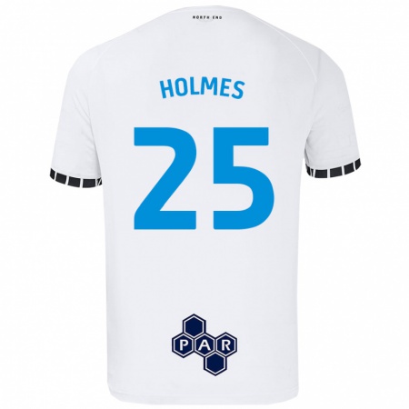 Kandiny Män Duane Holmes #25 Vit Hemmatröja Matchtröjor 2024/25 Tröjor T-Tröja