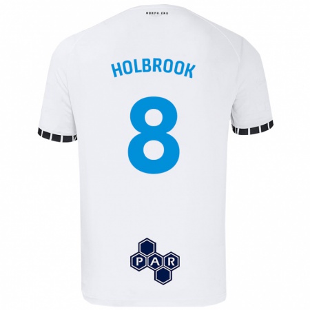 Kandiny Män Jess Holbrook #8 Vit Hemmatröja Matchtröjor 2024/25 Tröjor T-Tröja