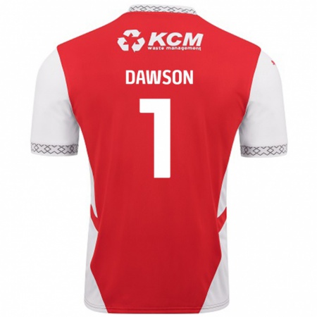 Kandiny Hombre Camiseta Cameron Dawson #1 Rojo Blanco 1ª Equipación 2024/25 La Camisa