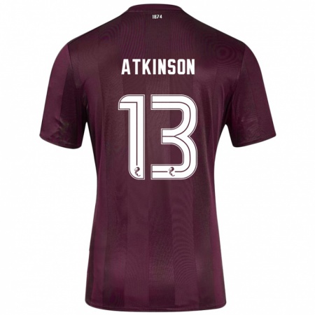 Kandiny Herren Nathaniel Atkinson #13 Burgundrot Heimtrikot Trikot 2024/25 T-Shirt Österreich