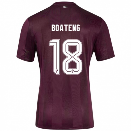 Kandiny Heren Malachi Boateng #18 Bordeauxrood Thuisshirt Thuistenue 2024/25 T-Shirt België