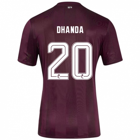 Kandiny Herren Yan Dhanda #20 Burgundrot Heimtrikot Trikot 2024/25 T-Shirt Österreich