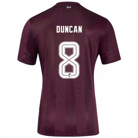 Kandiny Heren Ryan Duncan #8 Bordeauxrood Thuisshirt Thuistenue 2024/25 T-Shirt België